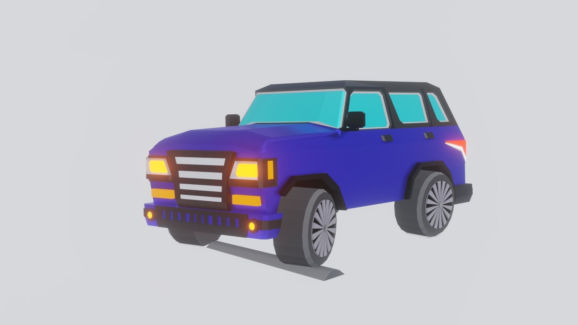 Low Poly Off-Road SUV Vehicle 3D model_7