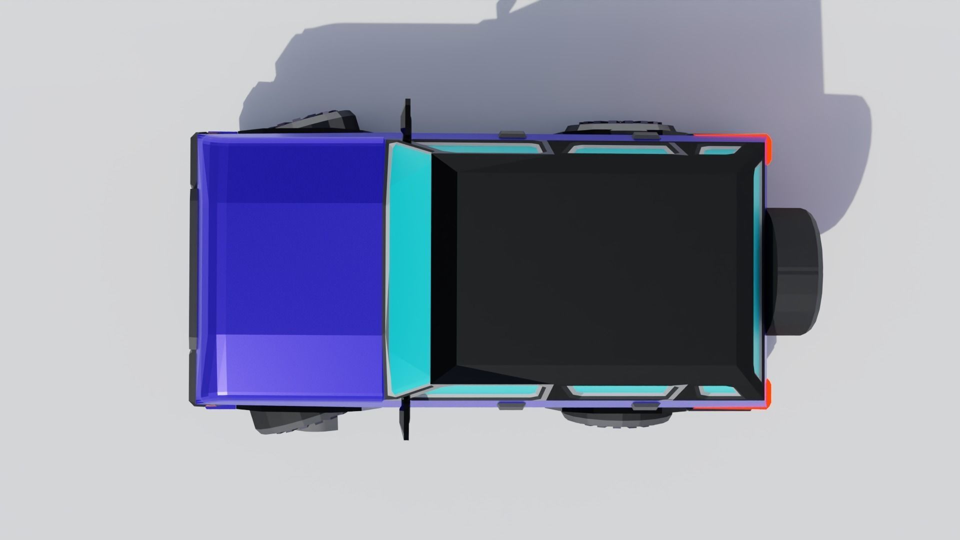 Low Poly Off-Road SUV Vehicle 3D model_3