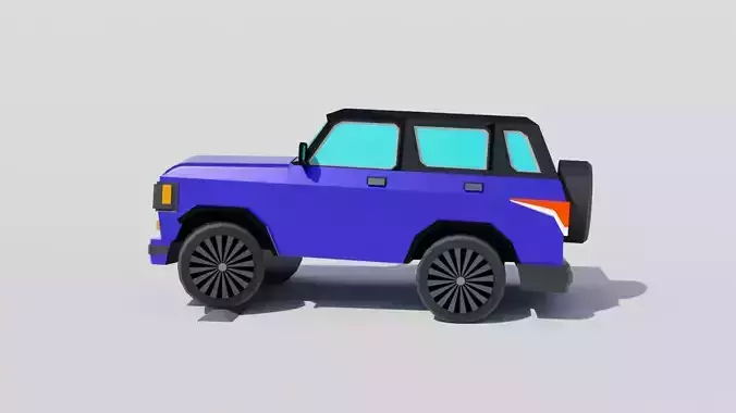 Low Poly Off-Road SUV Vehicle 3D model Low Poly Off-Road SUV Vehicle 3D model