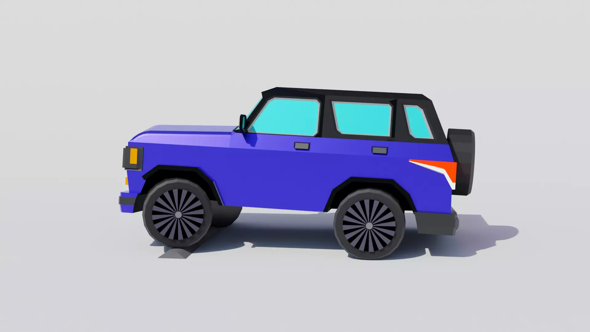 Low Poly Off-Road SUV Vehicle 3D model_0