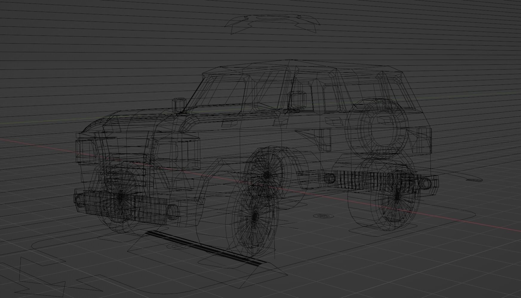Low Poly Off-Road SUV Vehicle 3D model_5