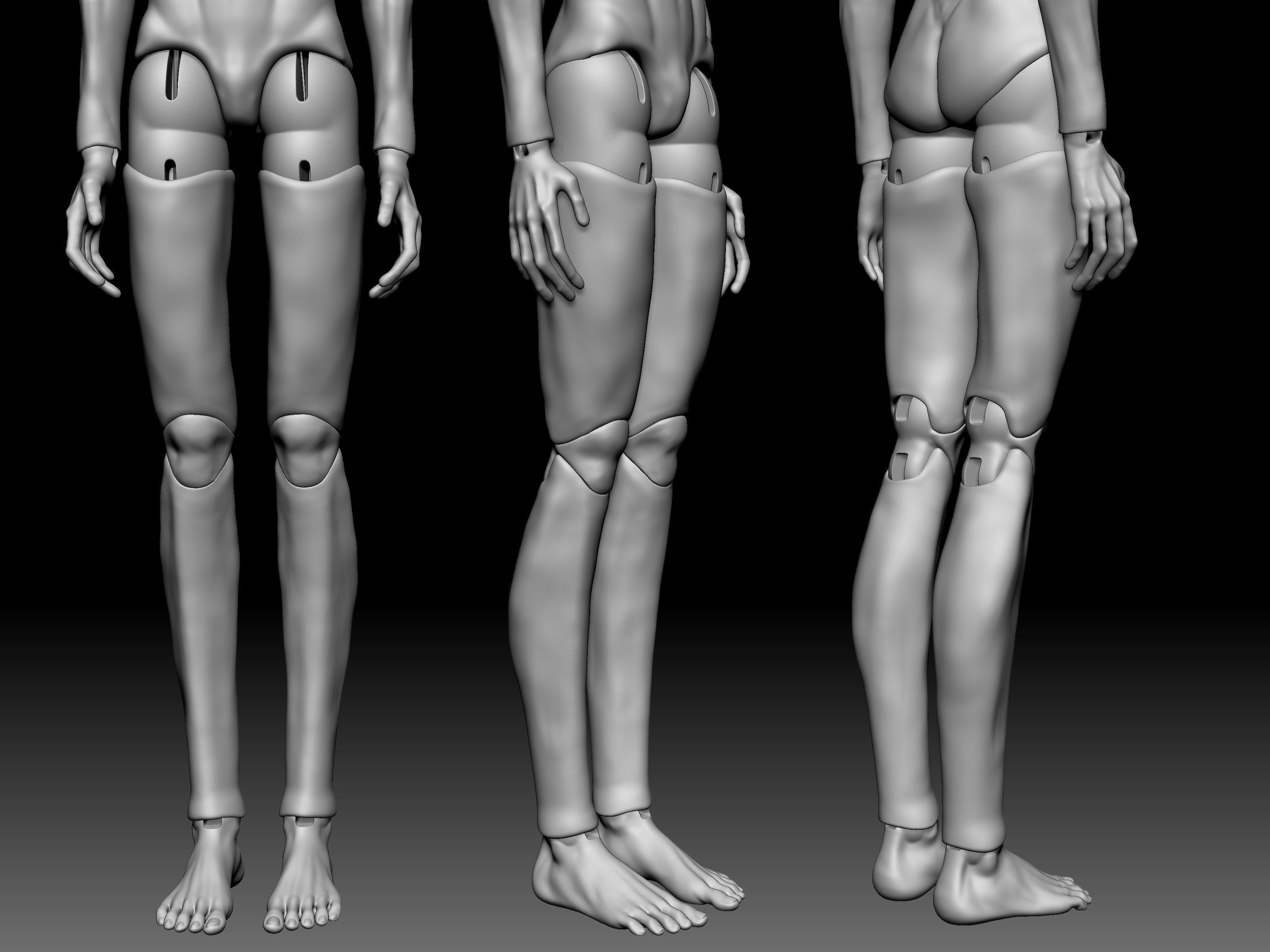 BJD MODEL MALE STL BALL JOINTED DOLL 3D print model_5