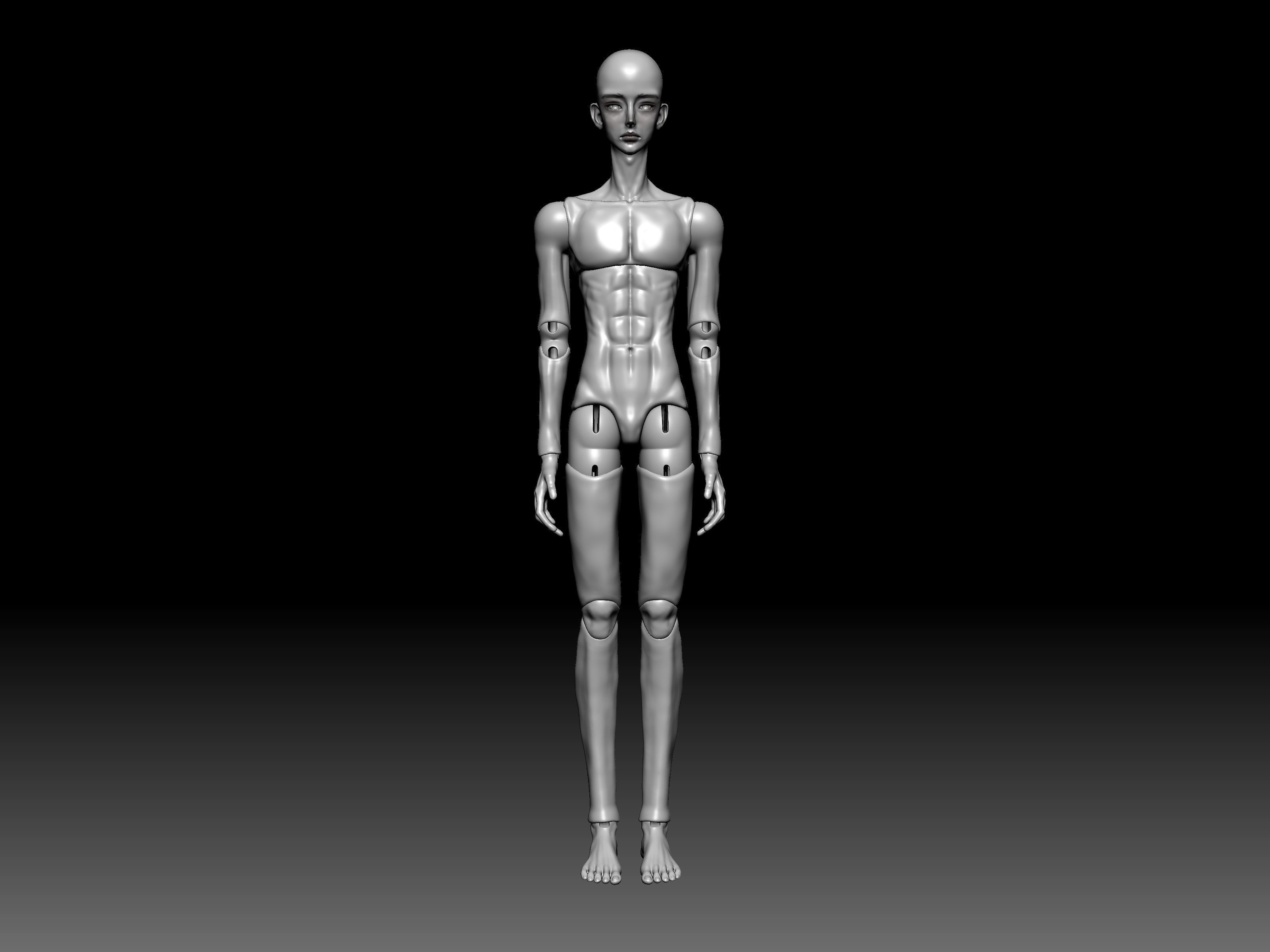 BJD MODEL MALE STL BALL JOINTED DOLL 3D print model_1
