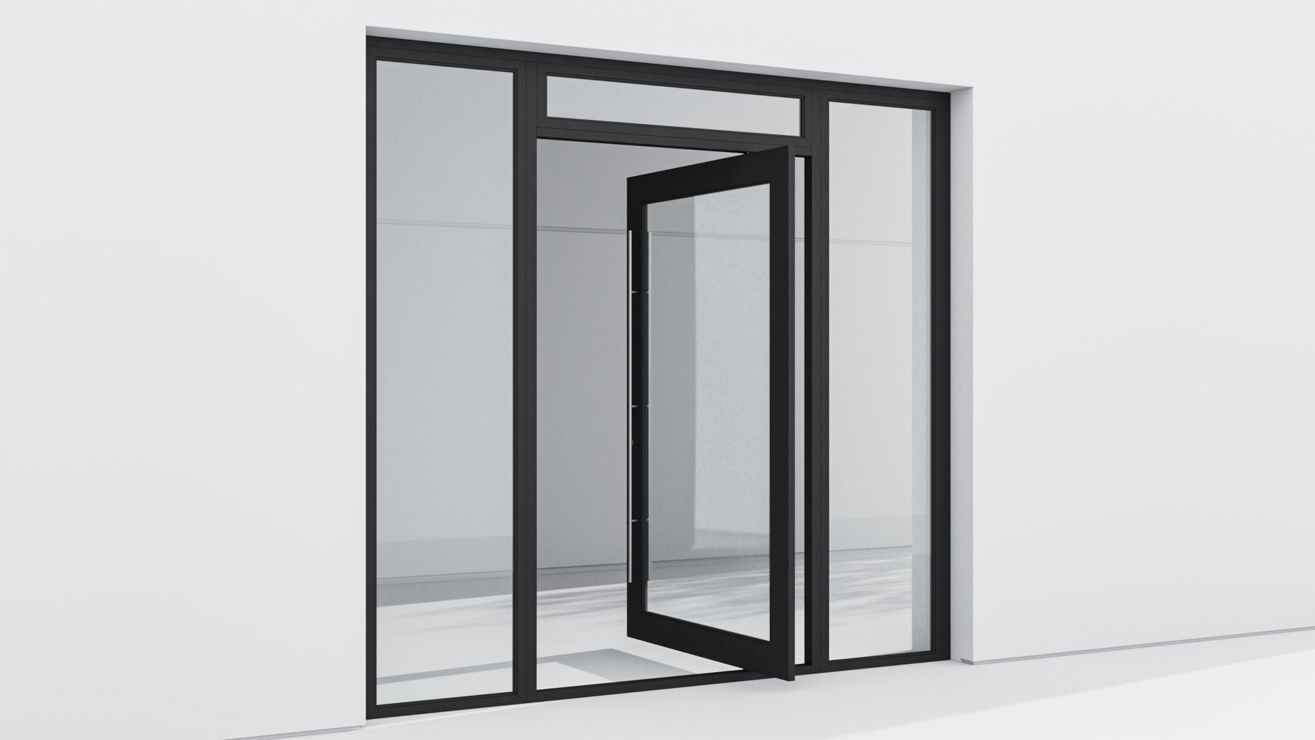 Aluminium door 60 3D model_3