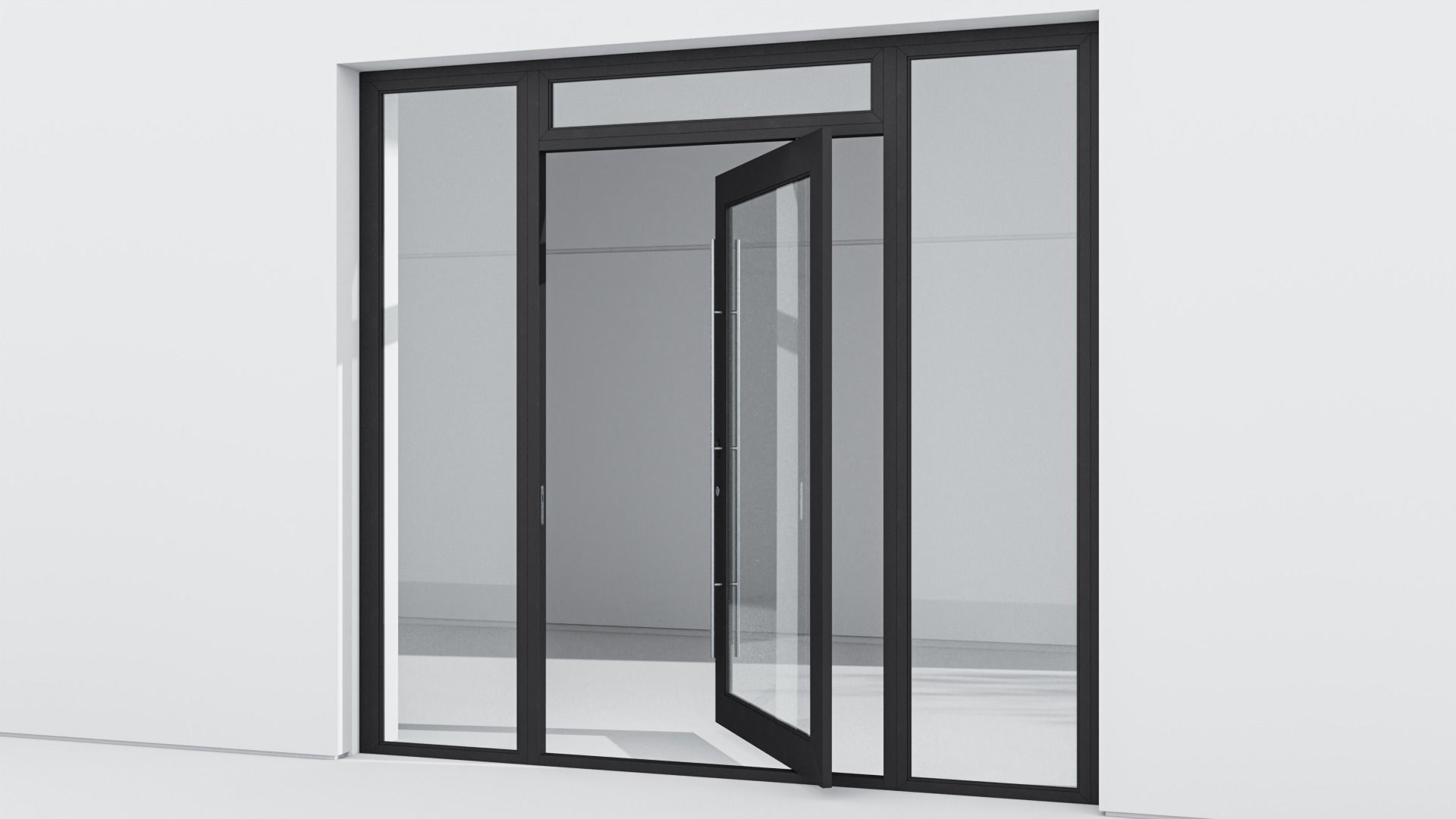Aluminium door 60 3D model_2