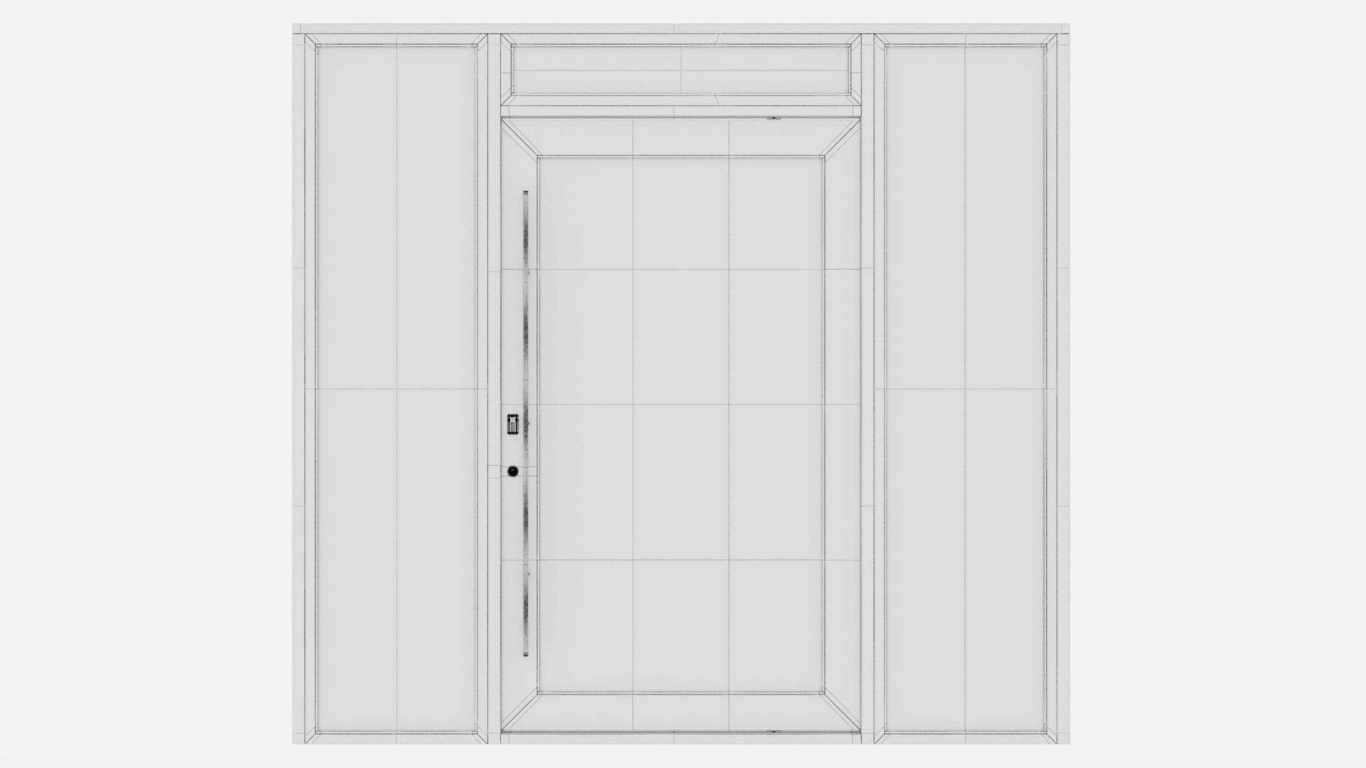 Aluminium door 60 3D model_5