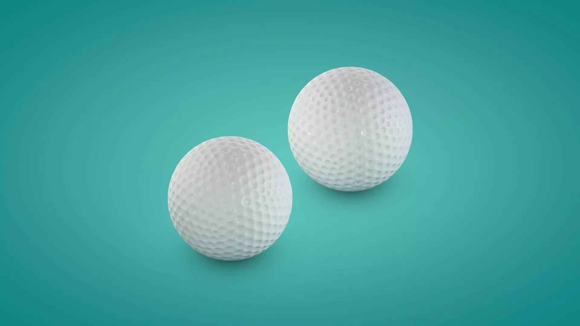 Golf Balls Low-poly 3D model