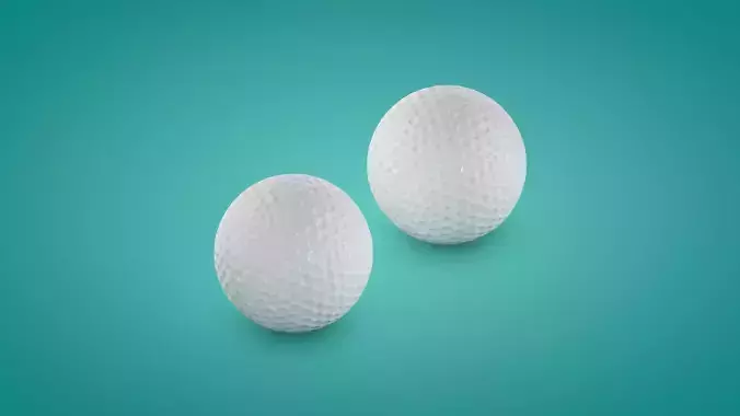 Golf Balls Low-poly 3D model