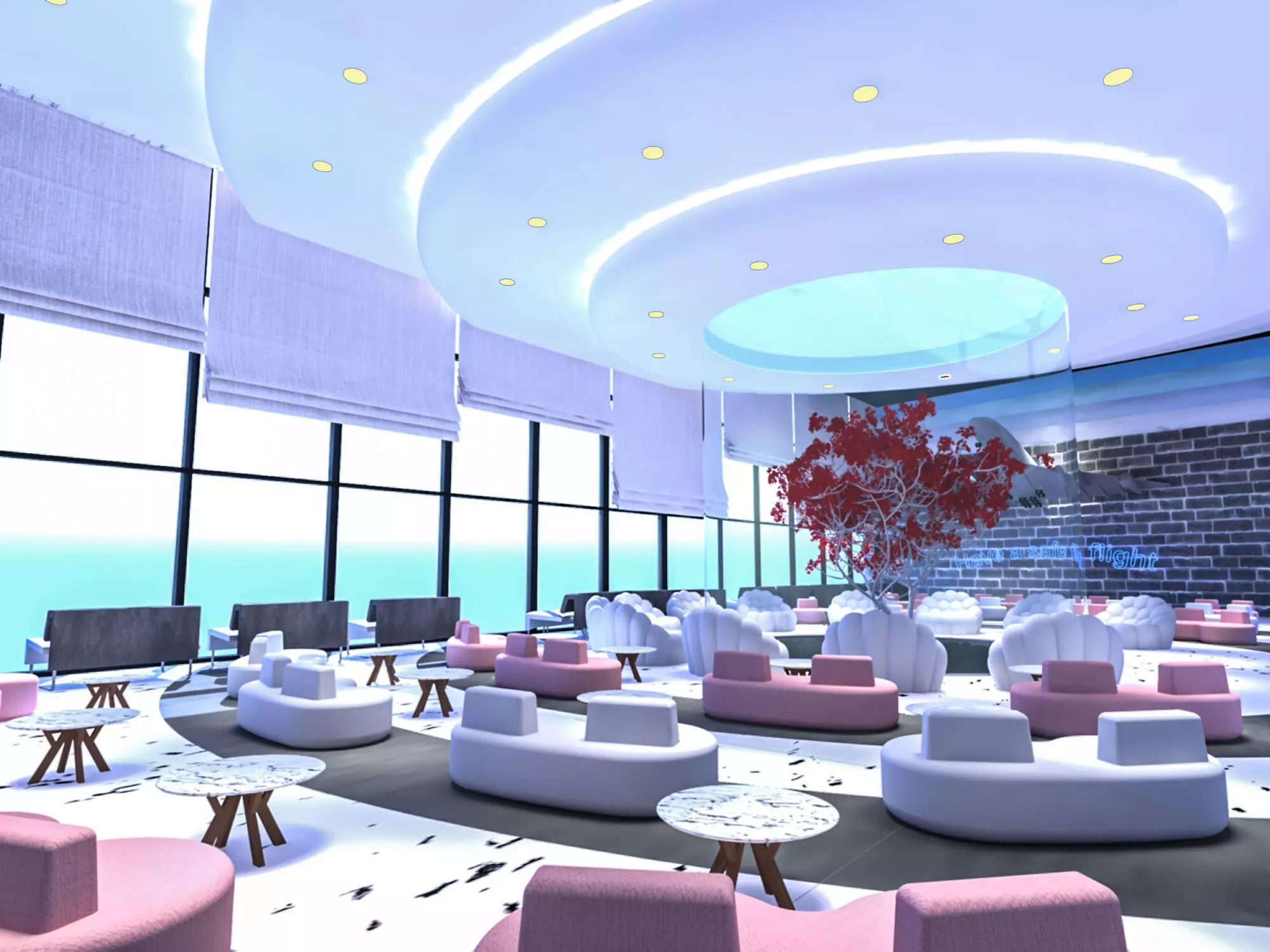 Airport Departure room 3D model_0