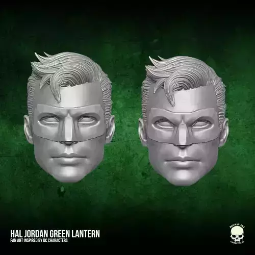 Hal Jordan fan art head for action figures