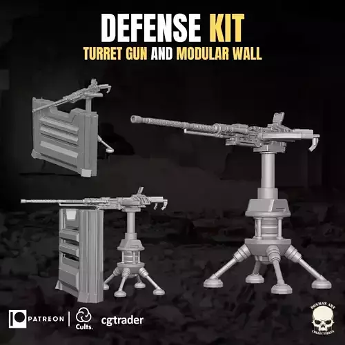Defence Playset For Action Figures 3D print model