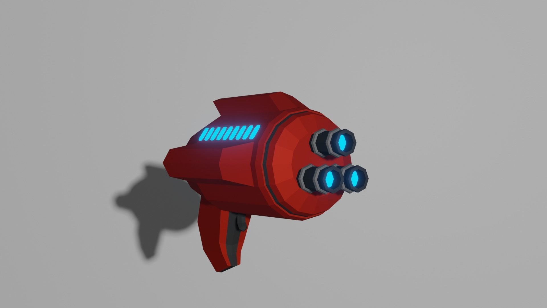 Low Poly Mining Laser Free low-poly 3D model_1