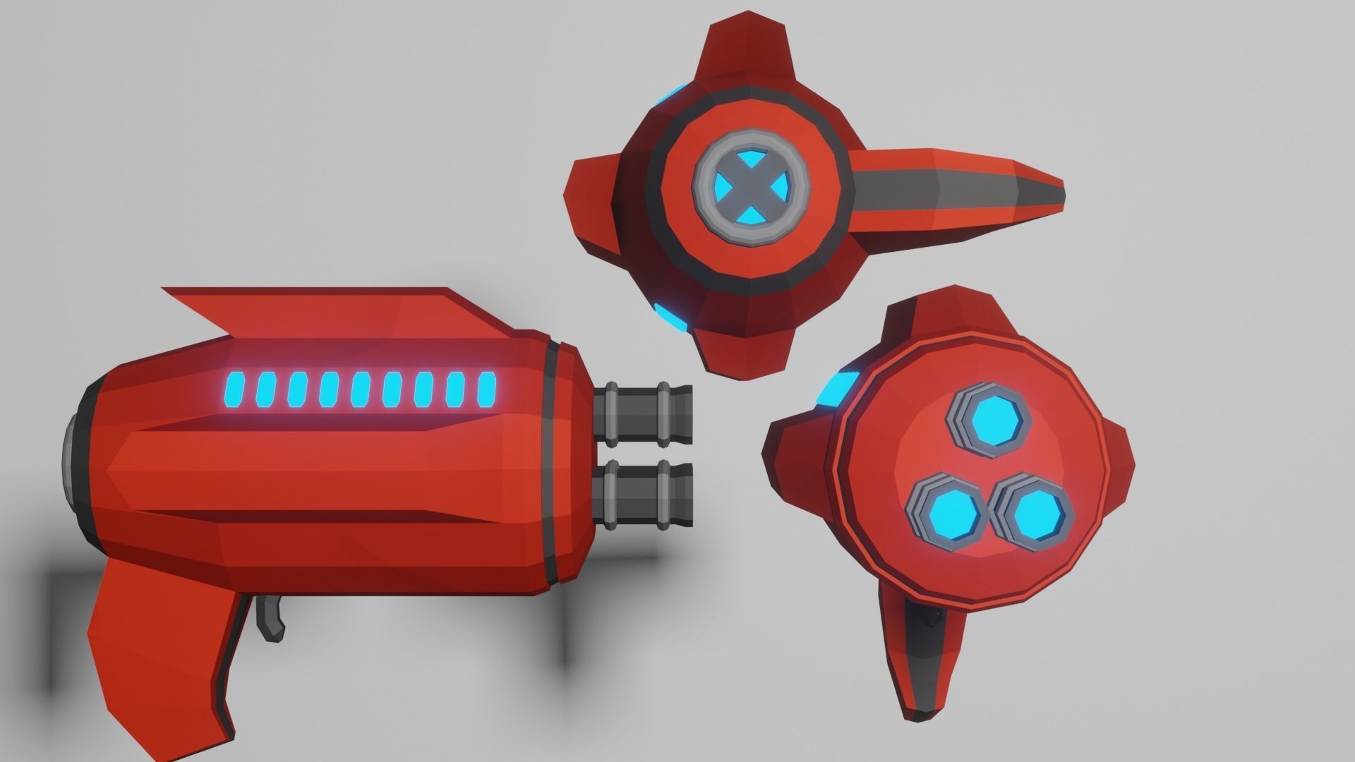 Low Poly Mining Laser Free low-poly 3D model_2