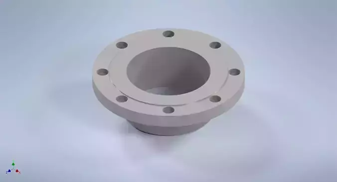 Weld-neck flanges 6 inches ASME-ANSI 3D print model