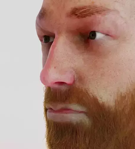 game ready photorealistic man head