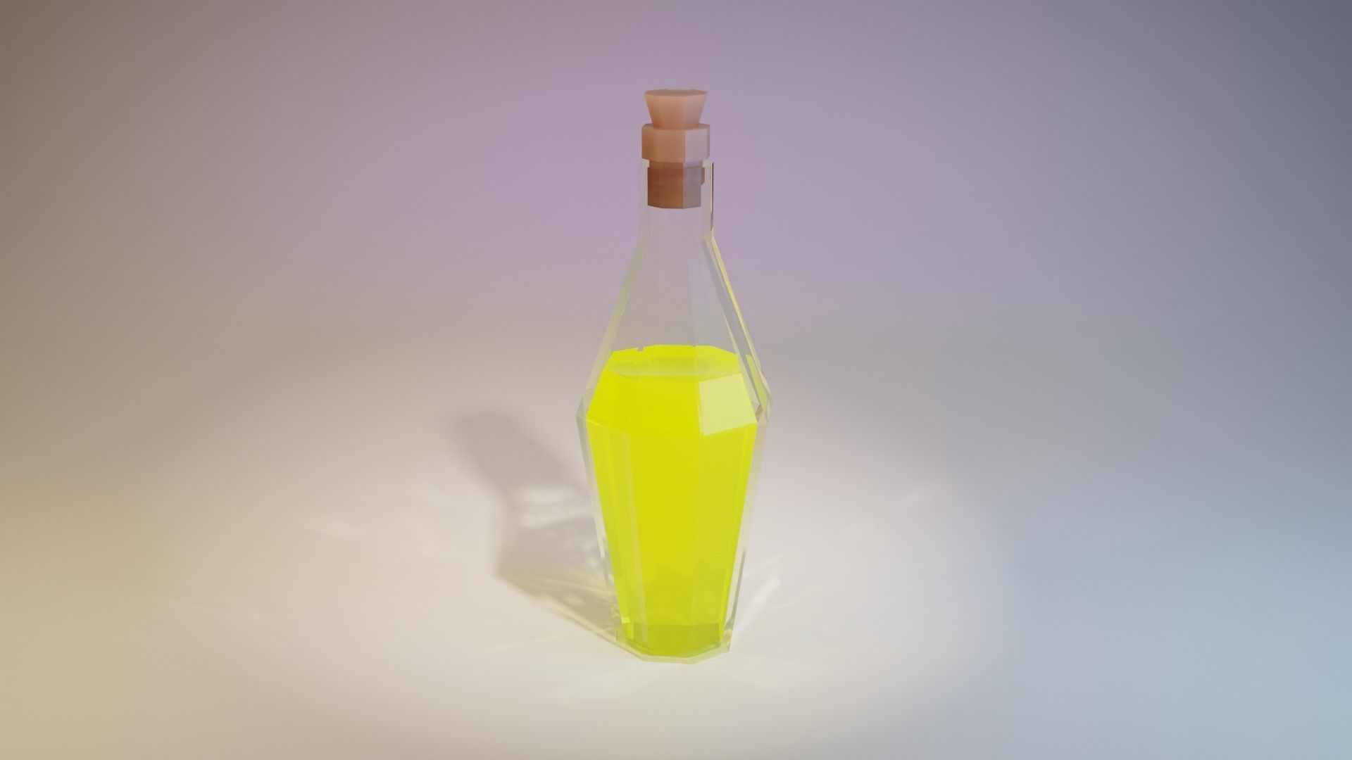 Lowpoly potion with liquid Low-poly 3D model_3