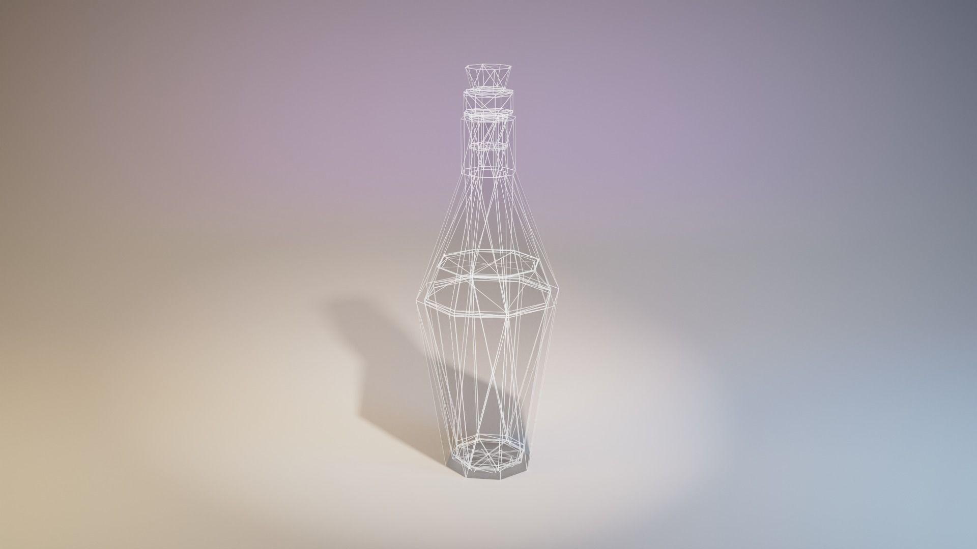 Lowpoly potion with liquid Low-poly 3D model_6