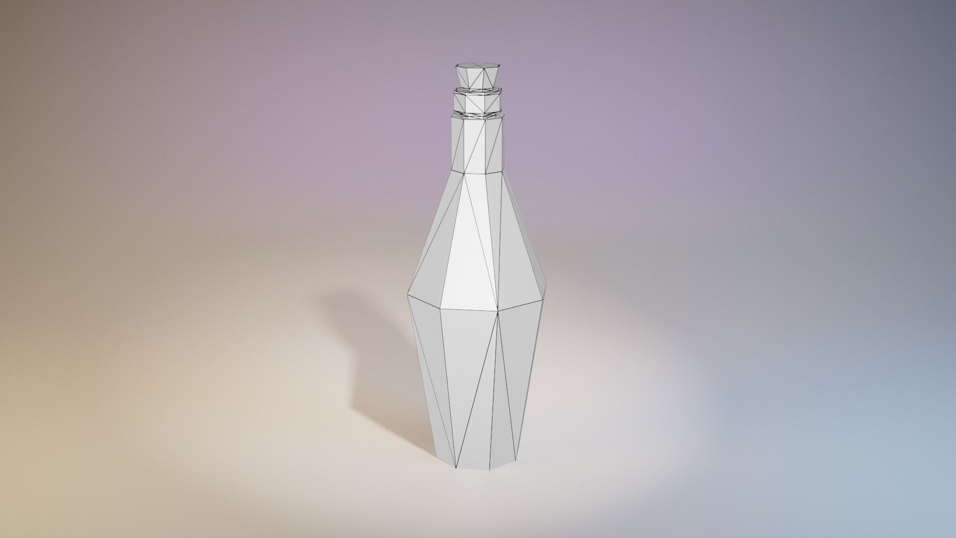Lowpoly potion with liquid Low-poly 3D model_5