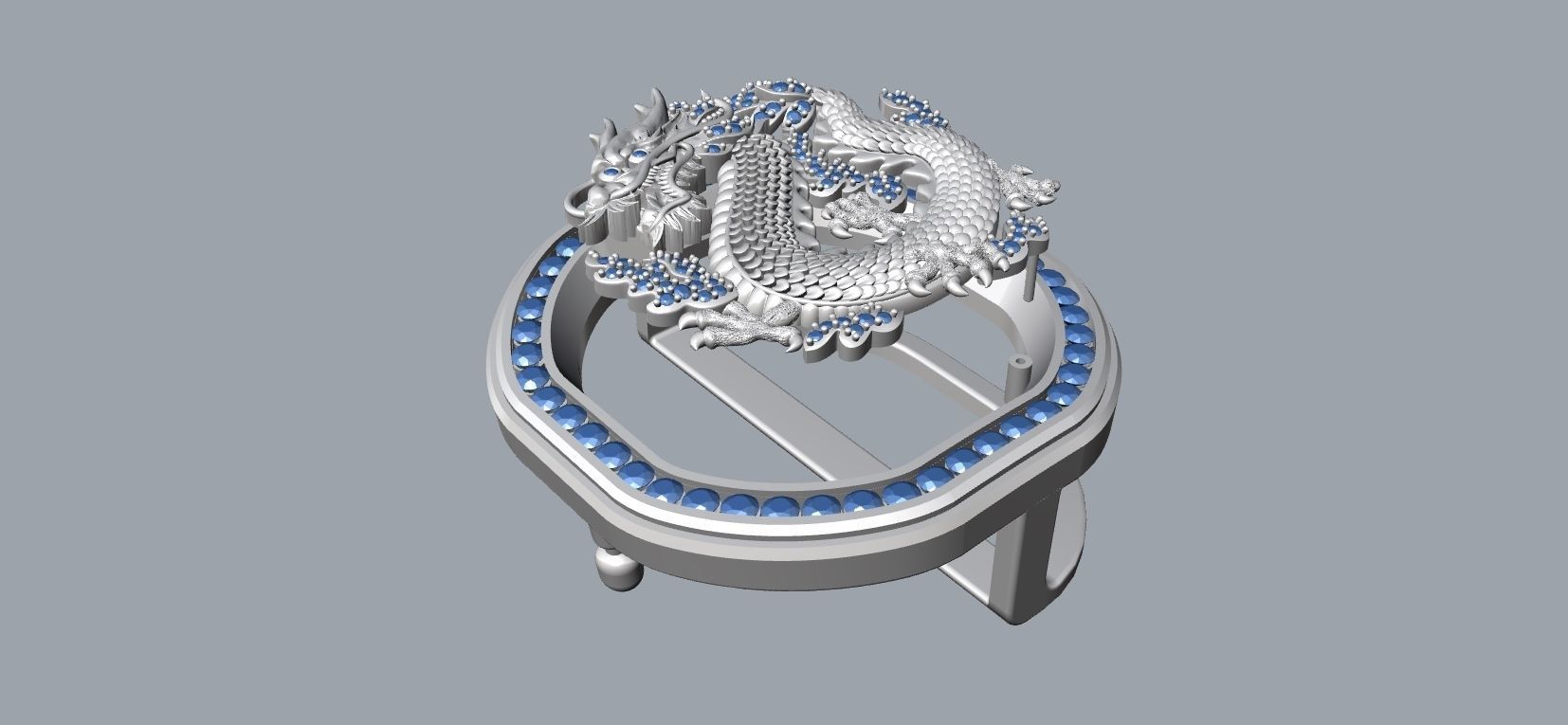 Belt 01 - dragon belt 3D print model_8