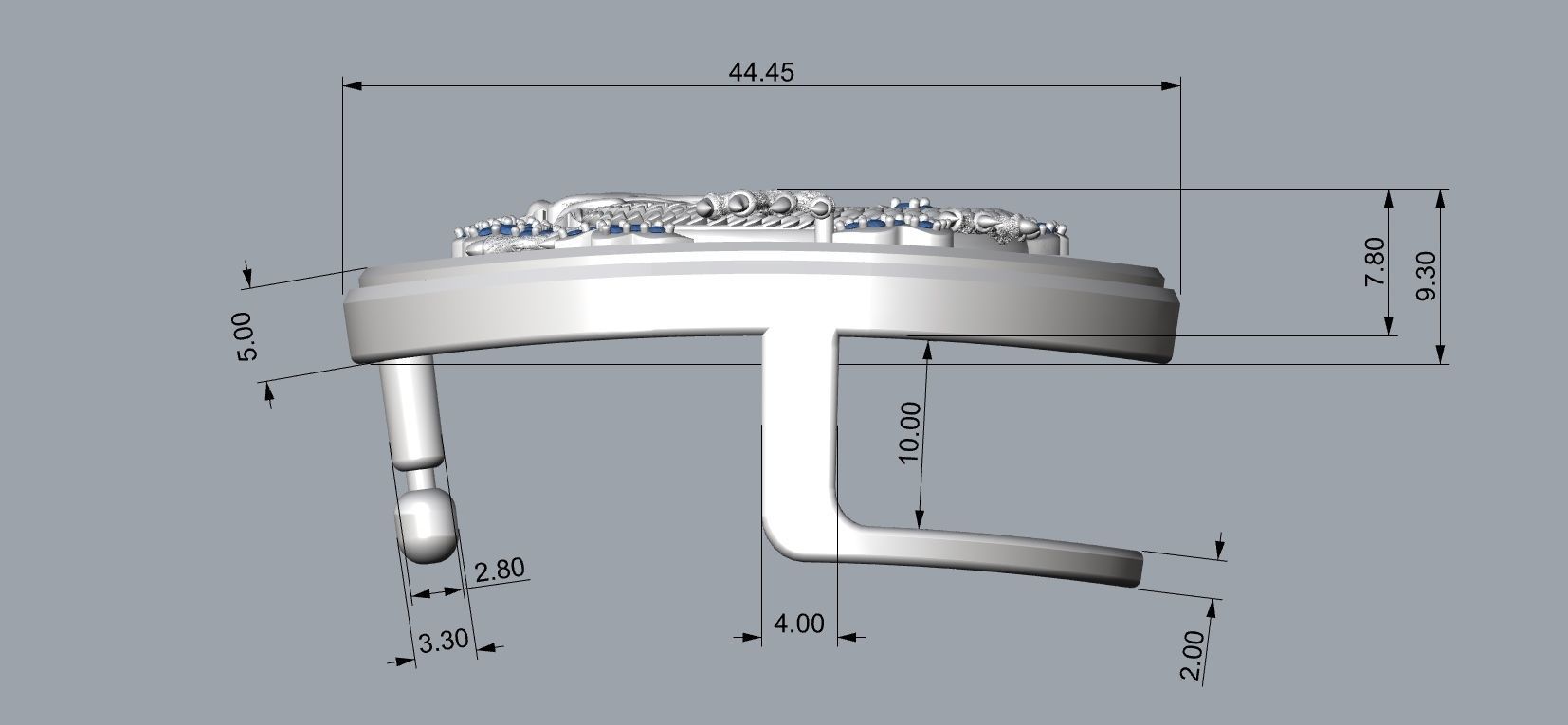 Belt 01 - dragon belt 3D print model_4