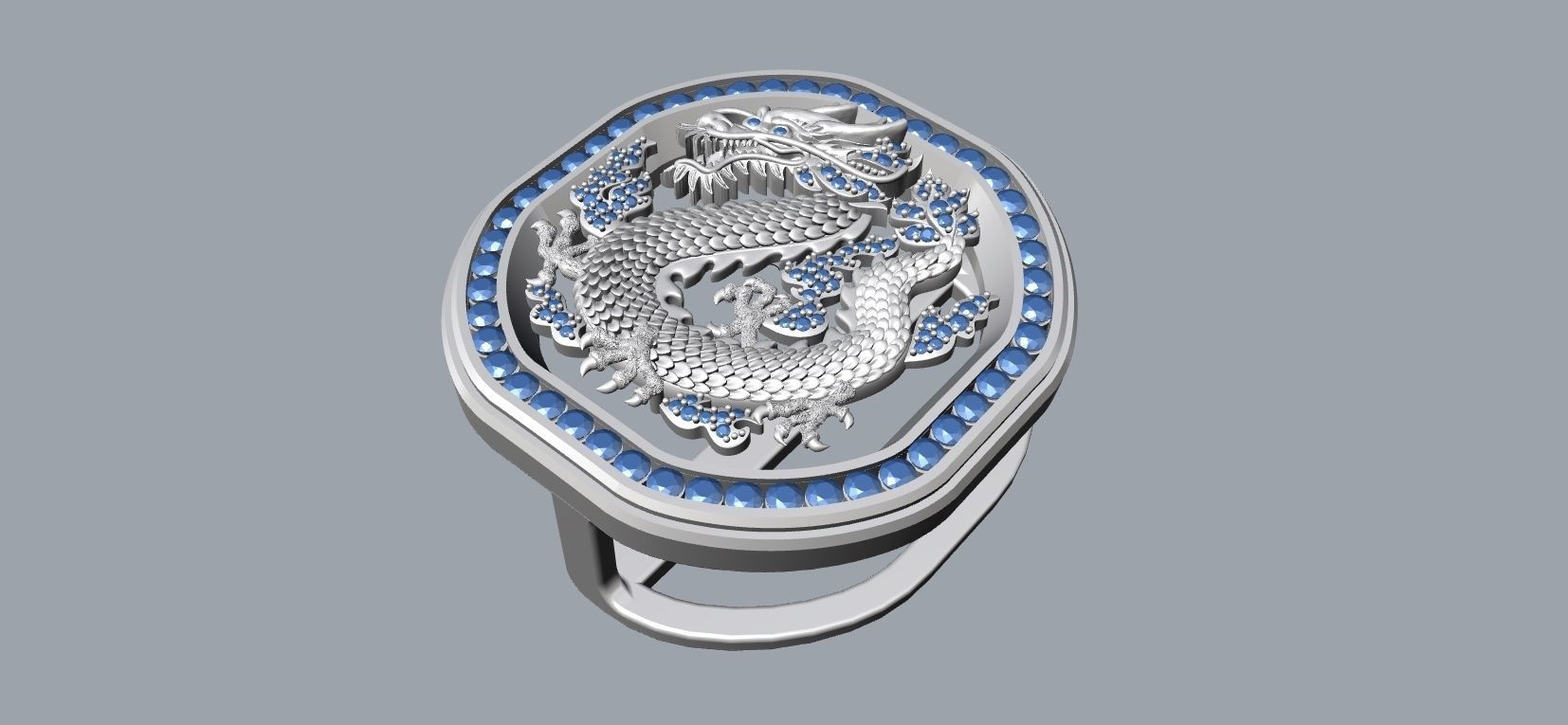 Belt 01 - dragon belt 3D print model_7