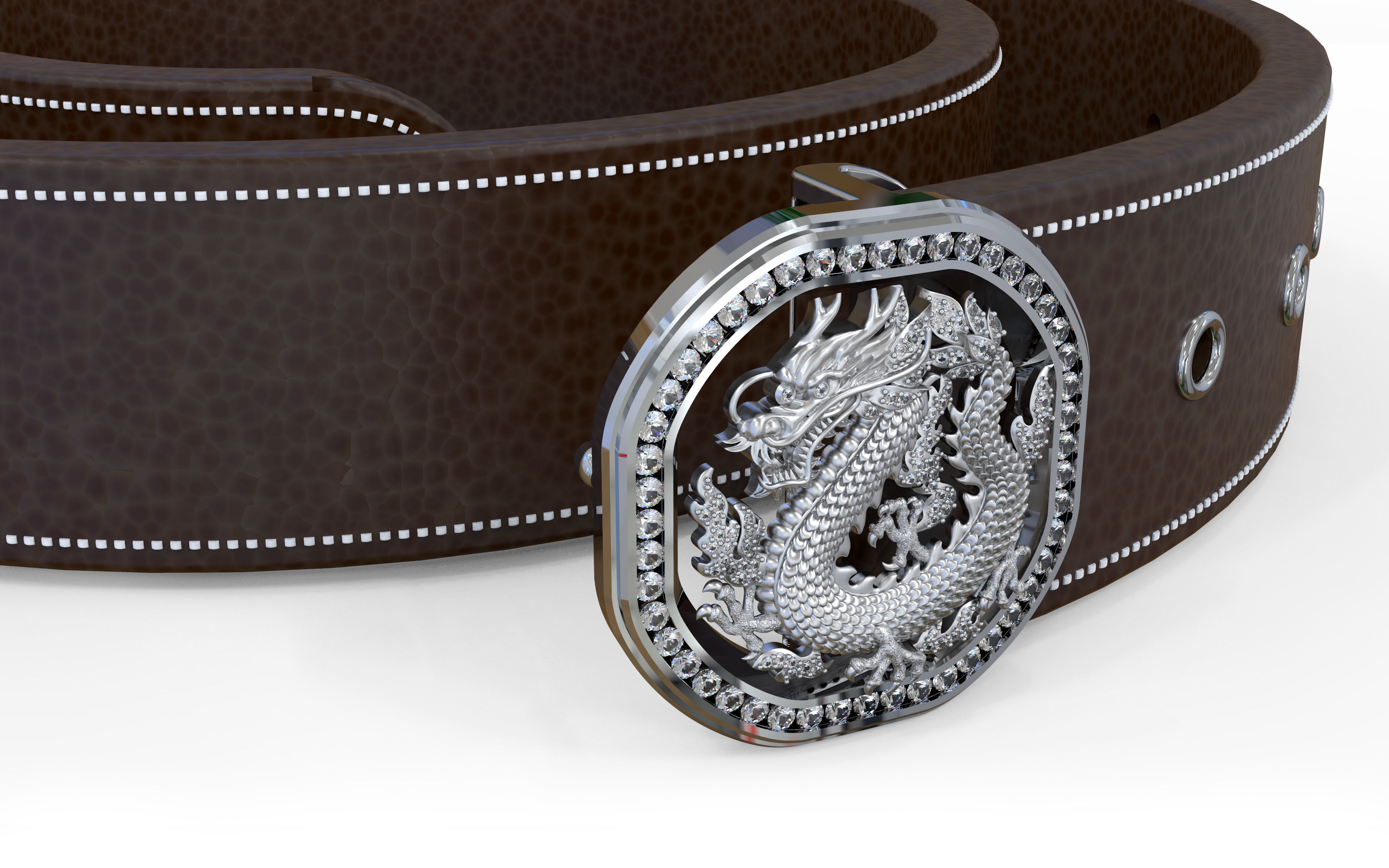 Belt 01 - dragon belt 3D print model_1