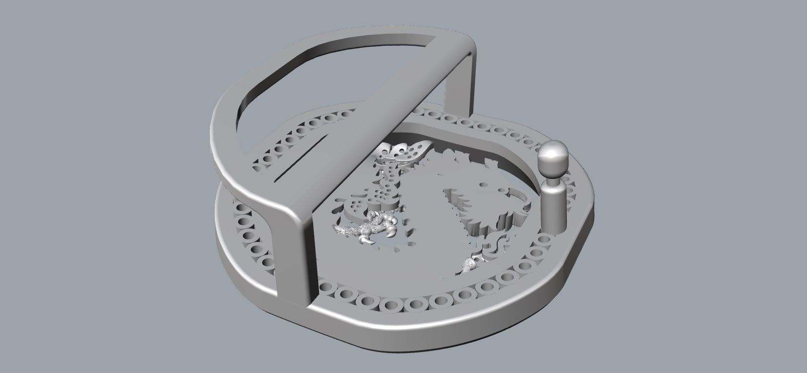 Belt 01 - dragon belt 3D print model_9