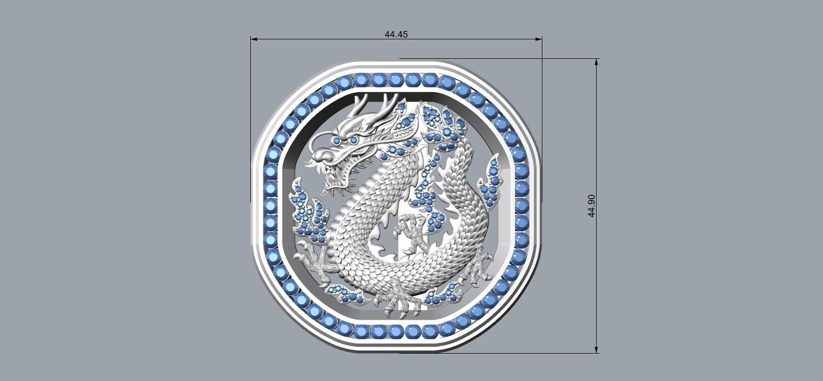 Belt 01 - dragon belt 3D print model_3