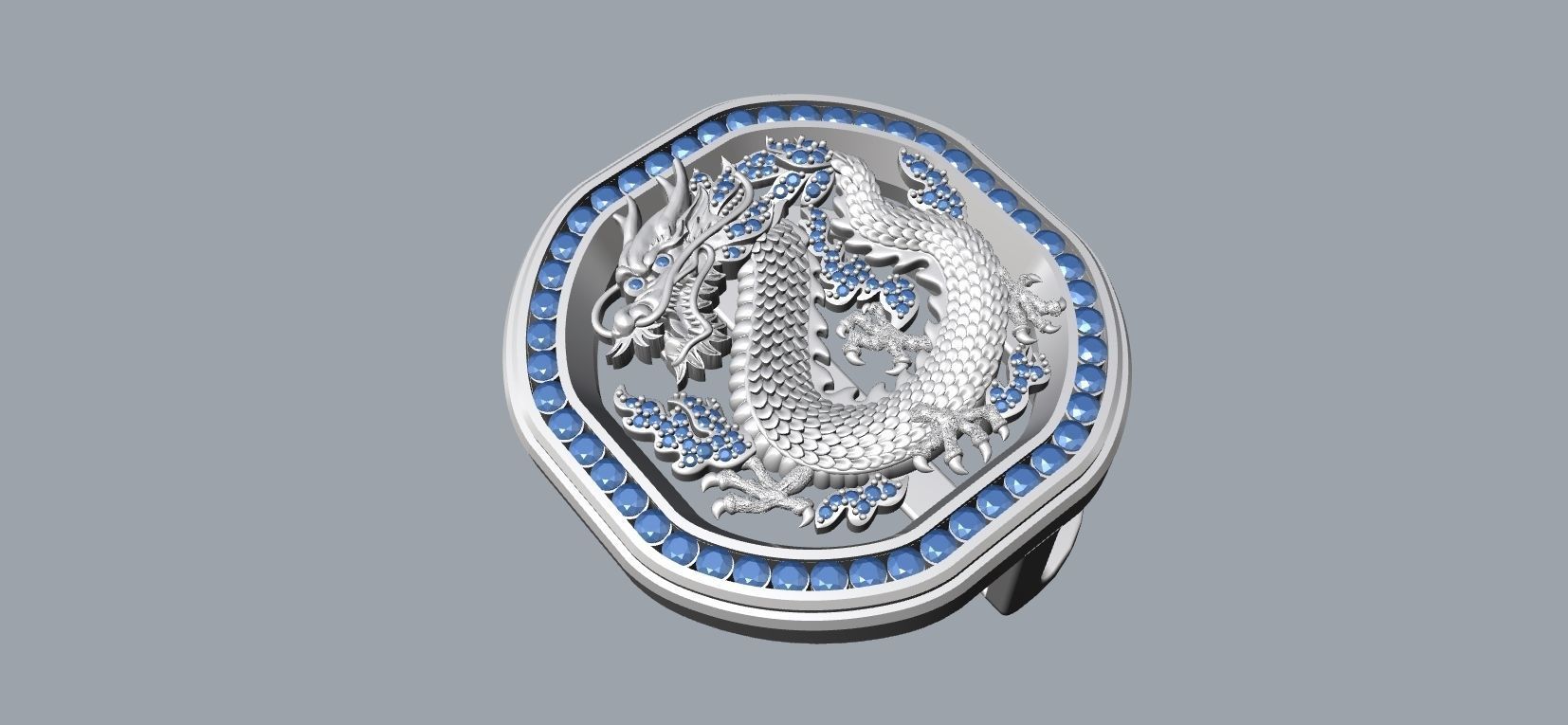 Belt 01 - dragon belt 3D print model_6