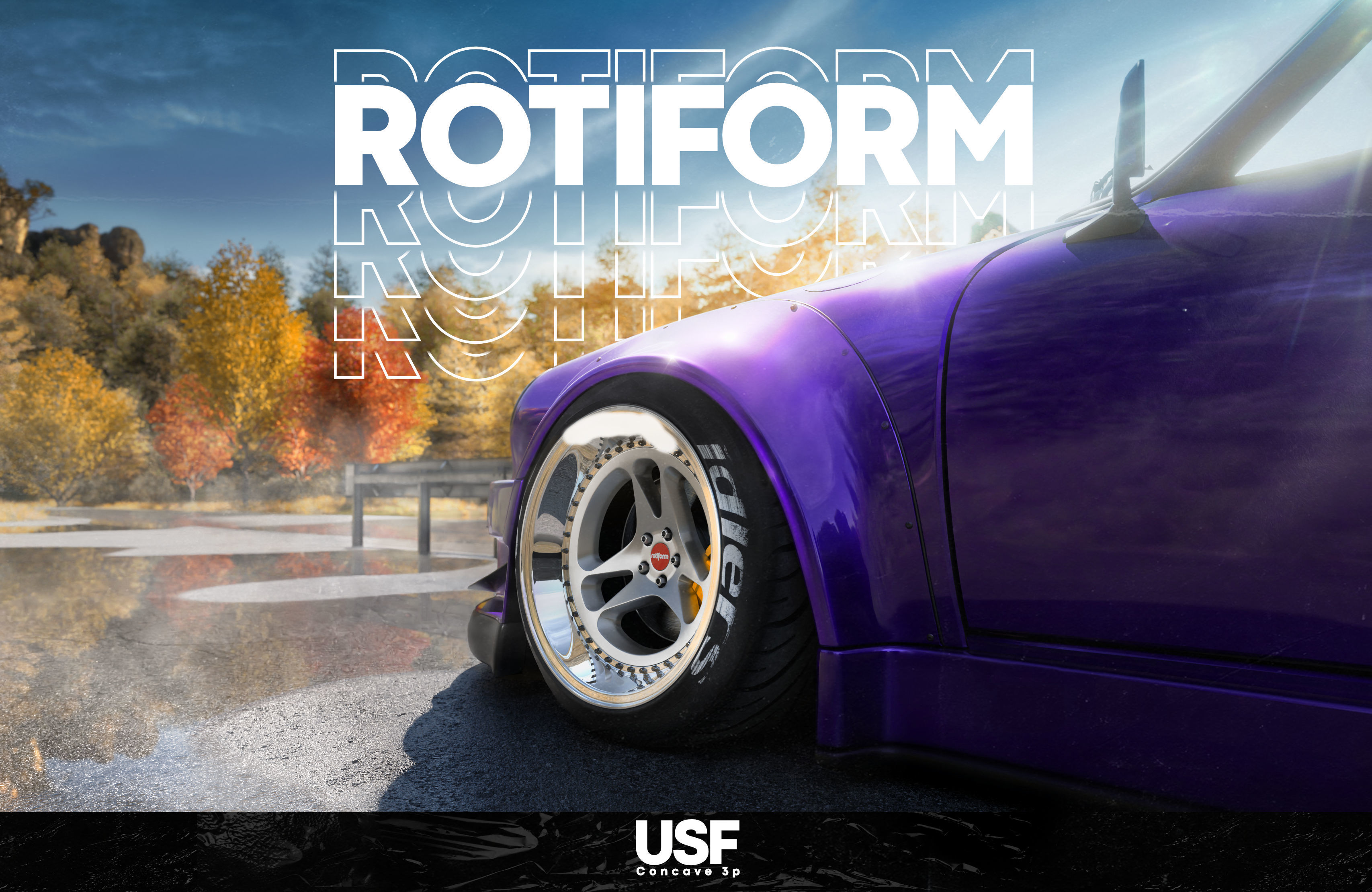 Rotiform  6 rims pack High and Low poly Low-poly 3D model_5