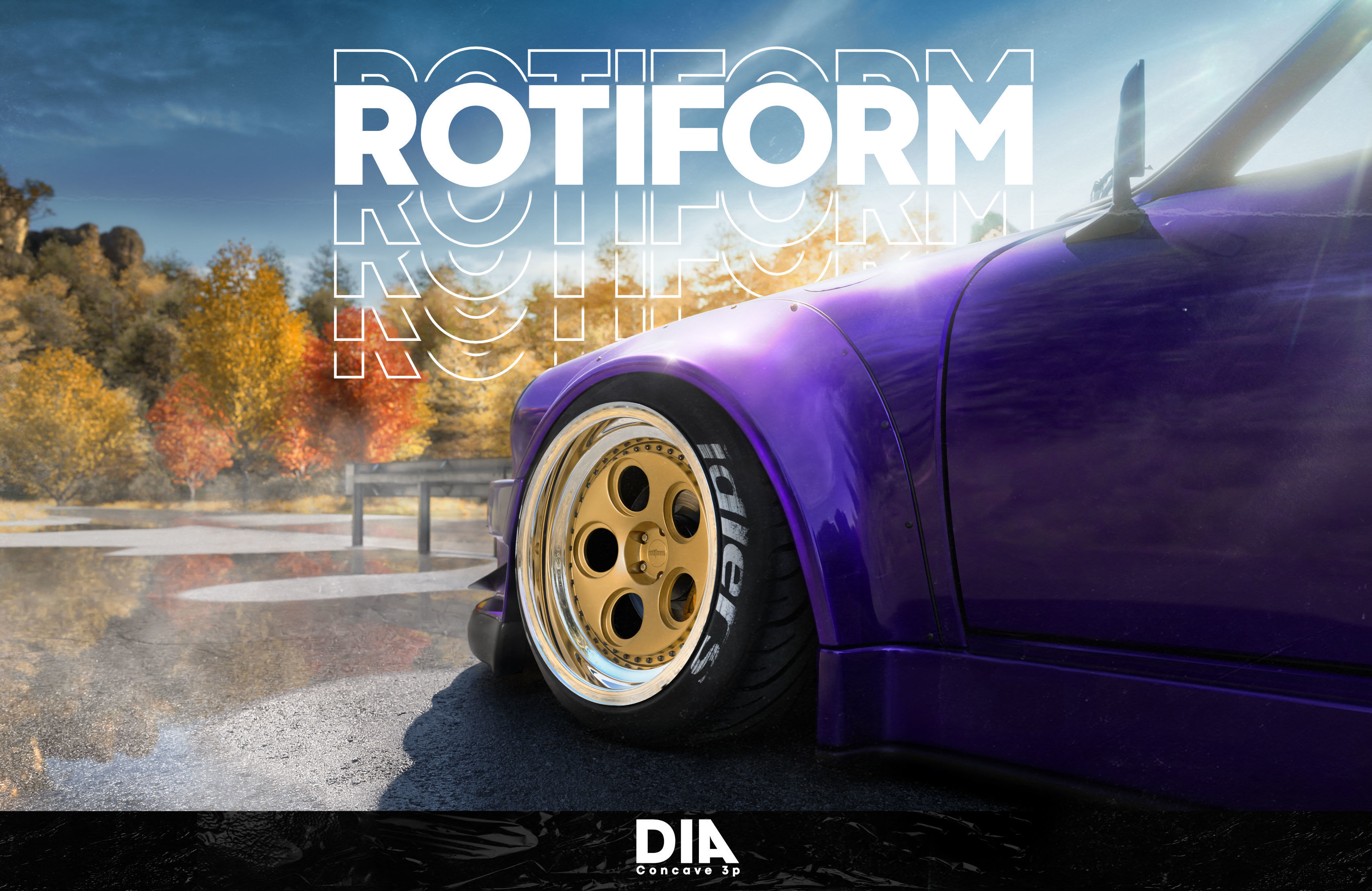Rotiform  6 rims pack High and Low poly Low-poly 3D model_3