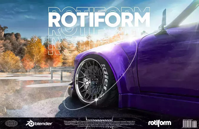 Rotiform  6 rims pack High and Low poly Low-poly 3D model