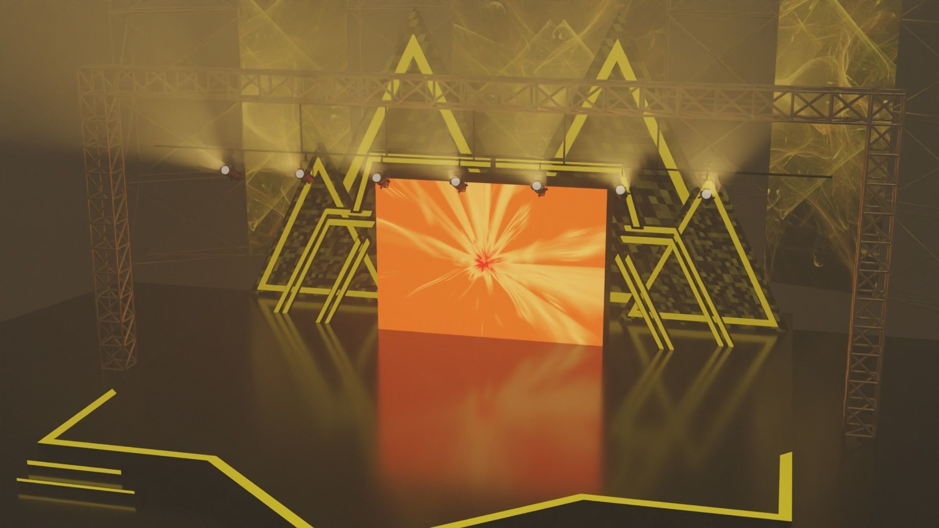 Event Concert Stage Design 3D model_2