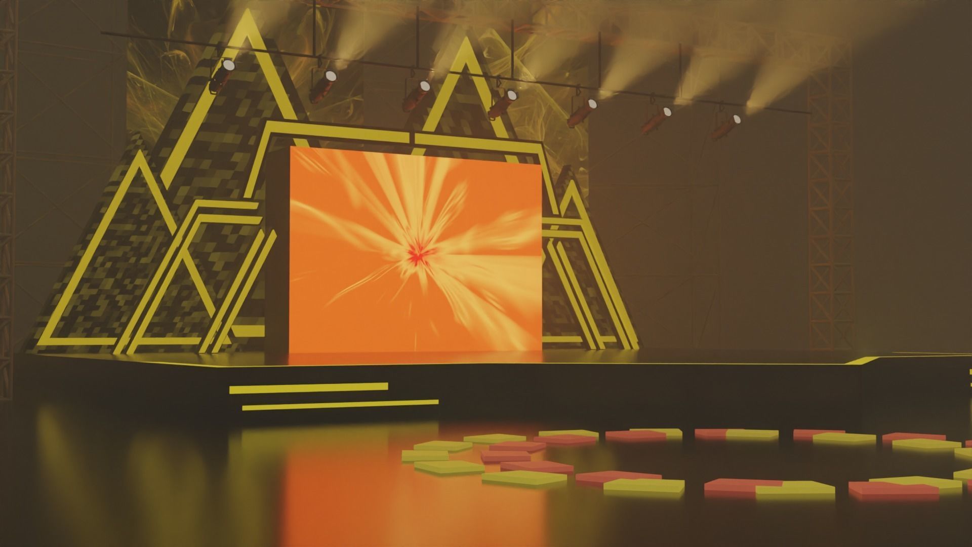 Event Concert Stage Design 3D model_1
