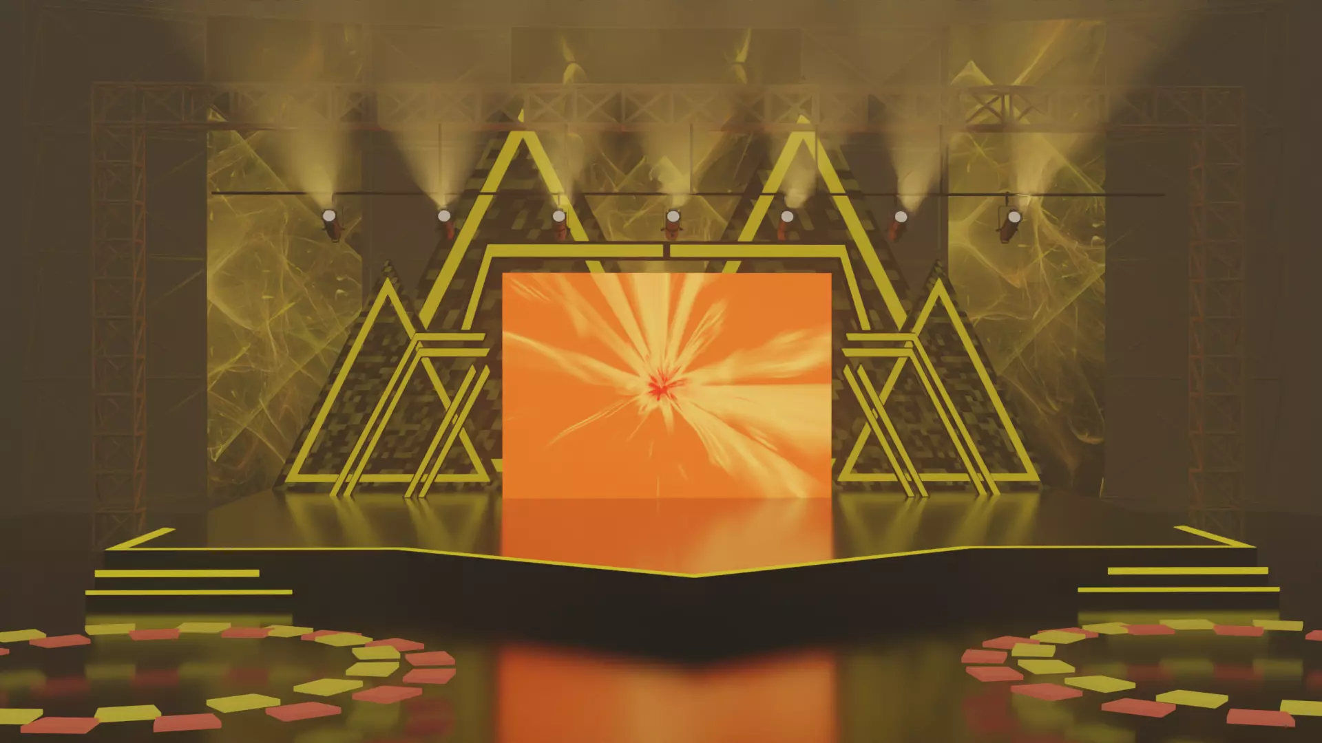 Event Concert Stage Design 3D model_0