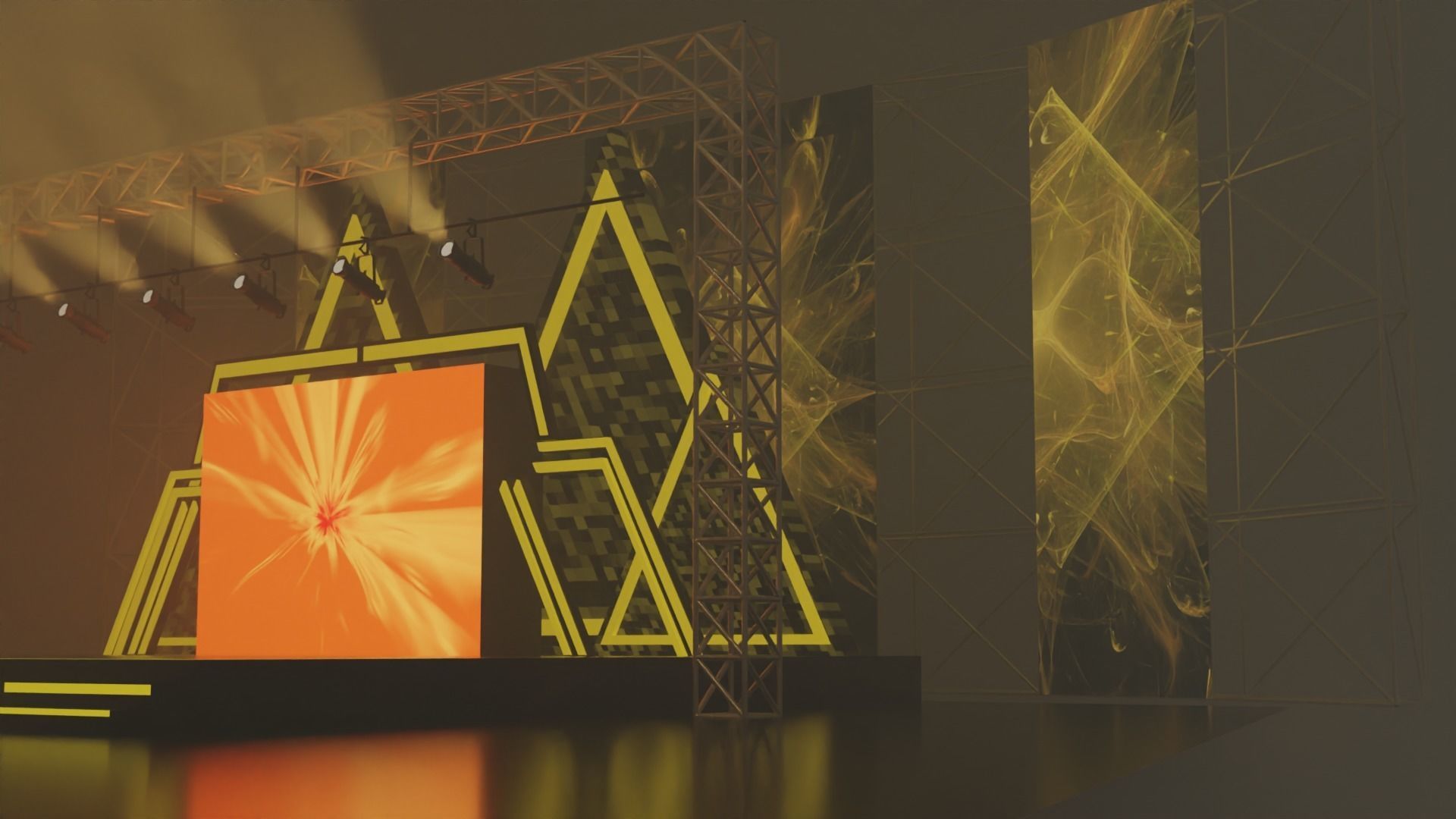Event Concert Stage Design 3D model_4
