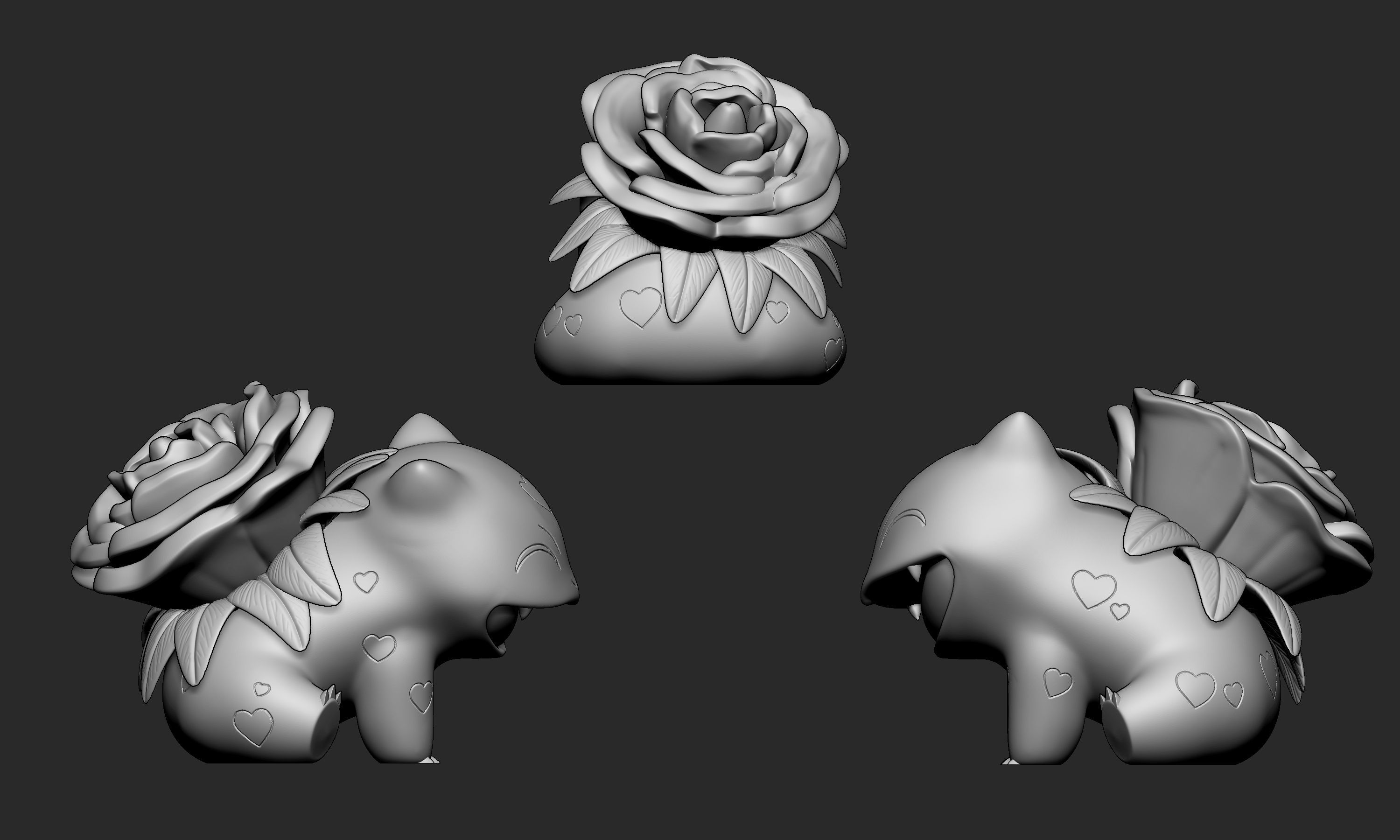 Pokemon - Bulbasaur Valentines Day 3D print model_6