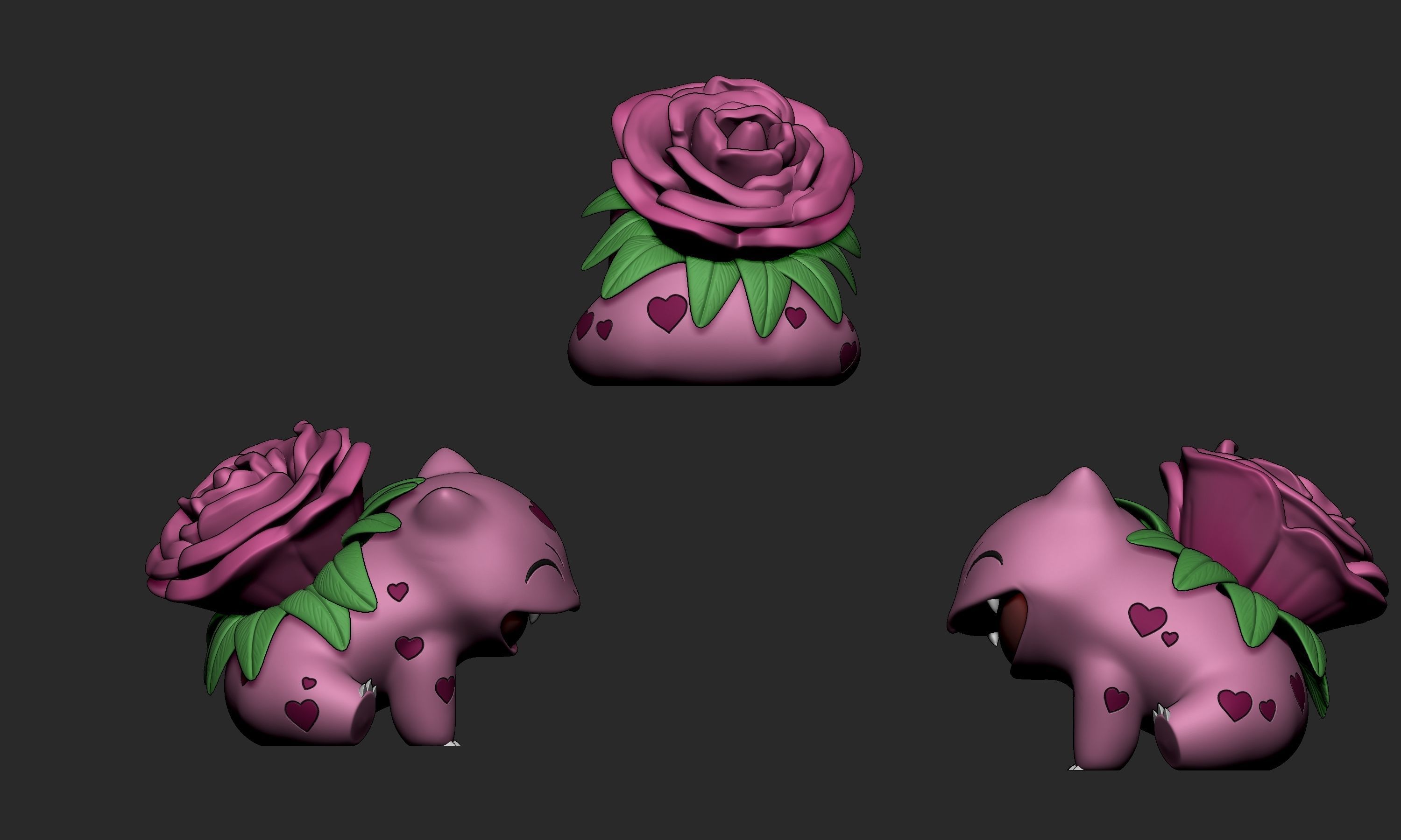 Pokemon - Bulbasaur Valentines Day 3D print model_3