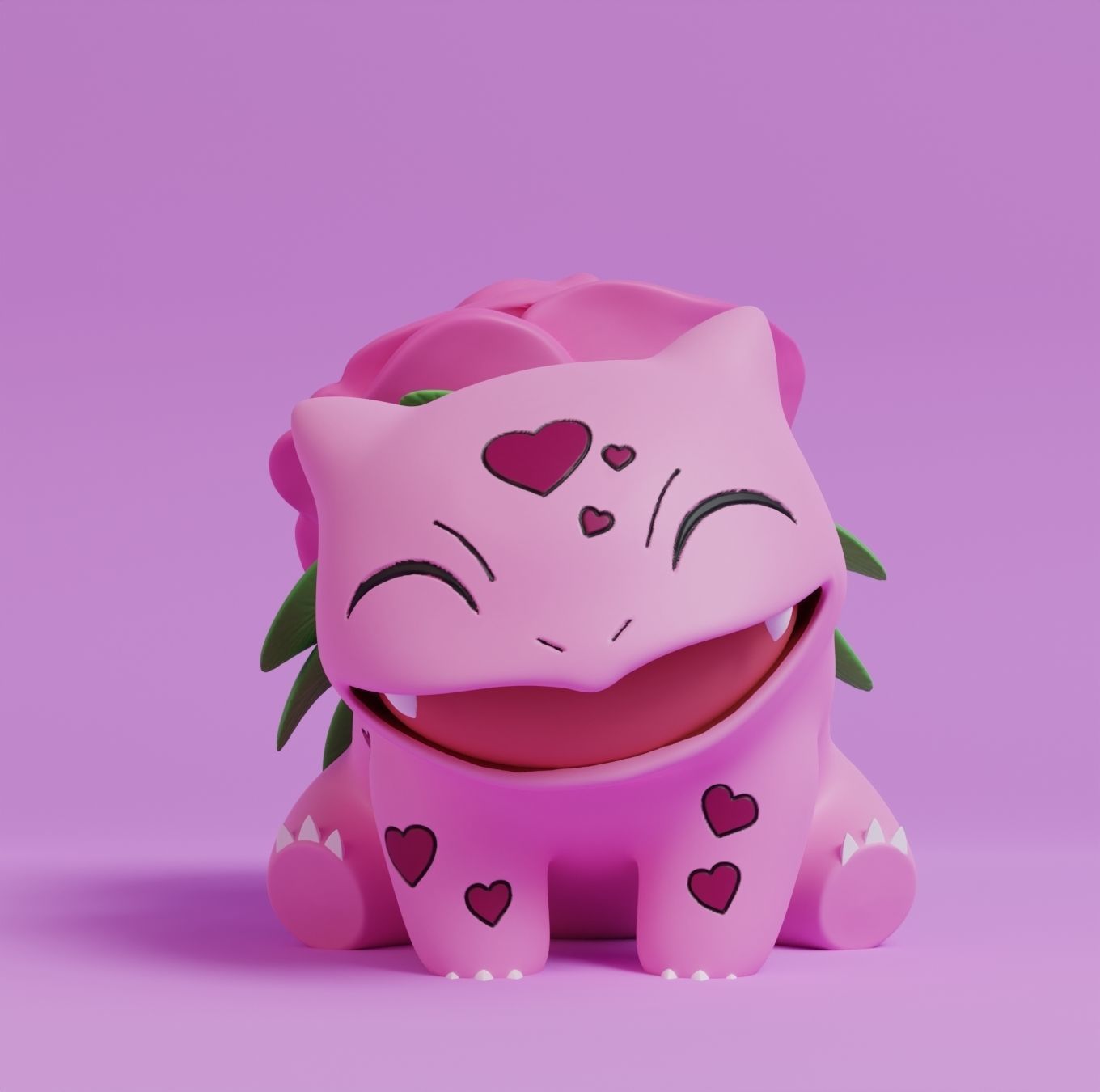 Pokemon - Bulbasaur Ivysaur and Venusaur Valentines Day 3D print model_1