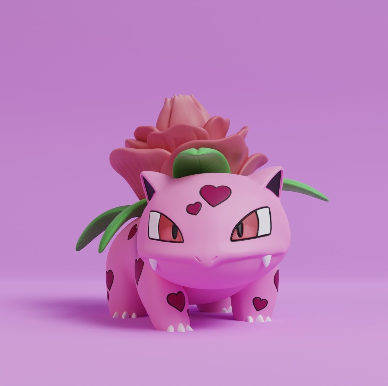 Pokemon - Bulbasaur Ivysaur and Venusaur Valentines Day 3D print model_5