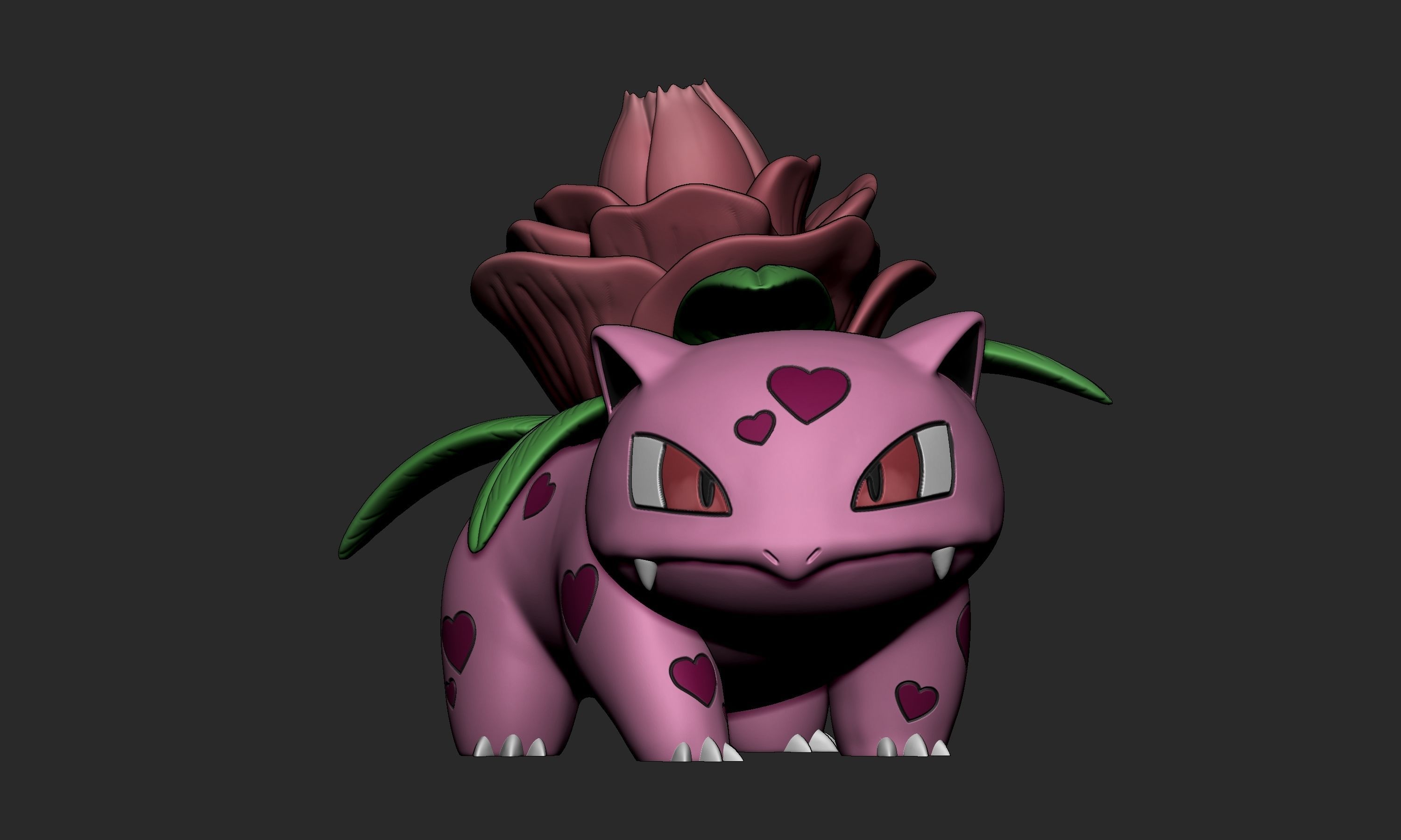 Pokemon - Bulbasaur Ivysaur and Venusaur Valentines Day 3D print model_6