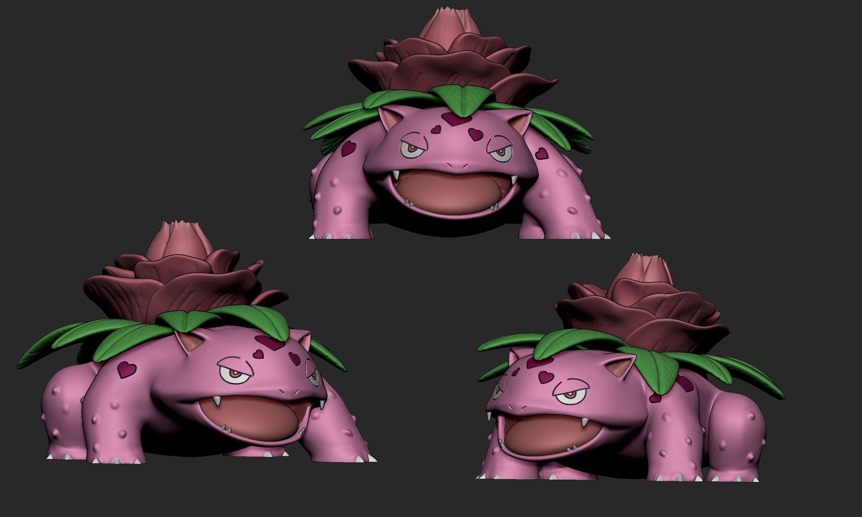 Pokemon - Bulbasaur Ivysaur and Venusaur Valentines Day 3D print model_11