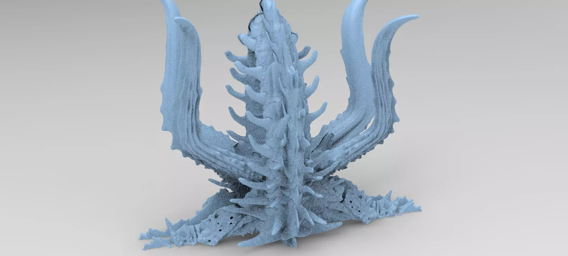 Alien Dragon God Bone Structure 2  3D model_0