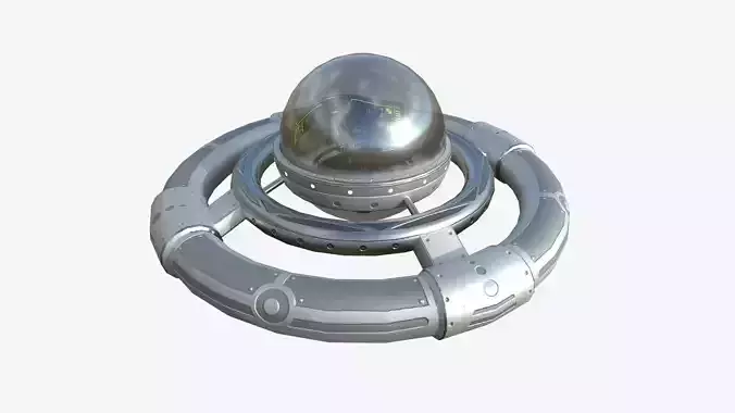 Alien Spaceship UFO E01 Steel - Sci Fi Spacecraft Design Low-poly 3D model