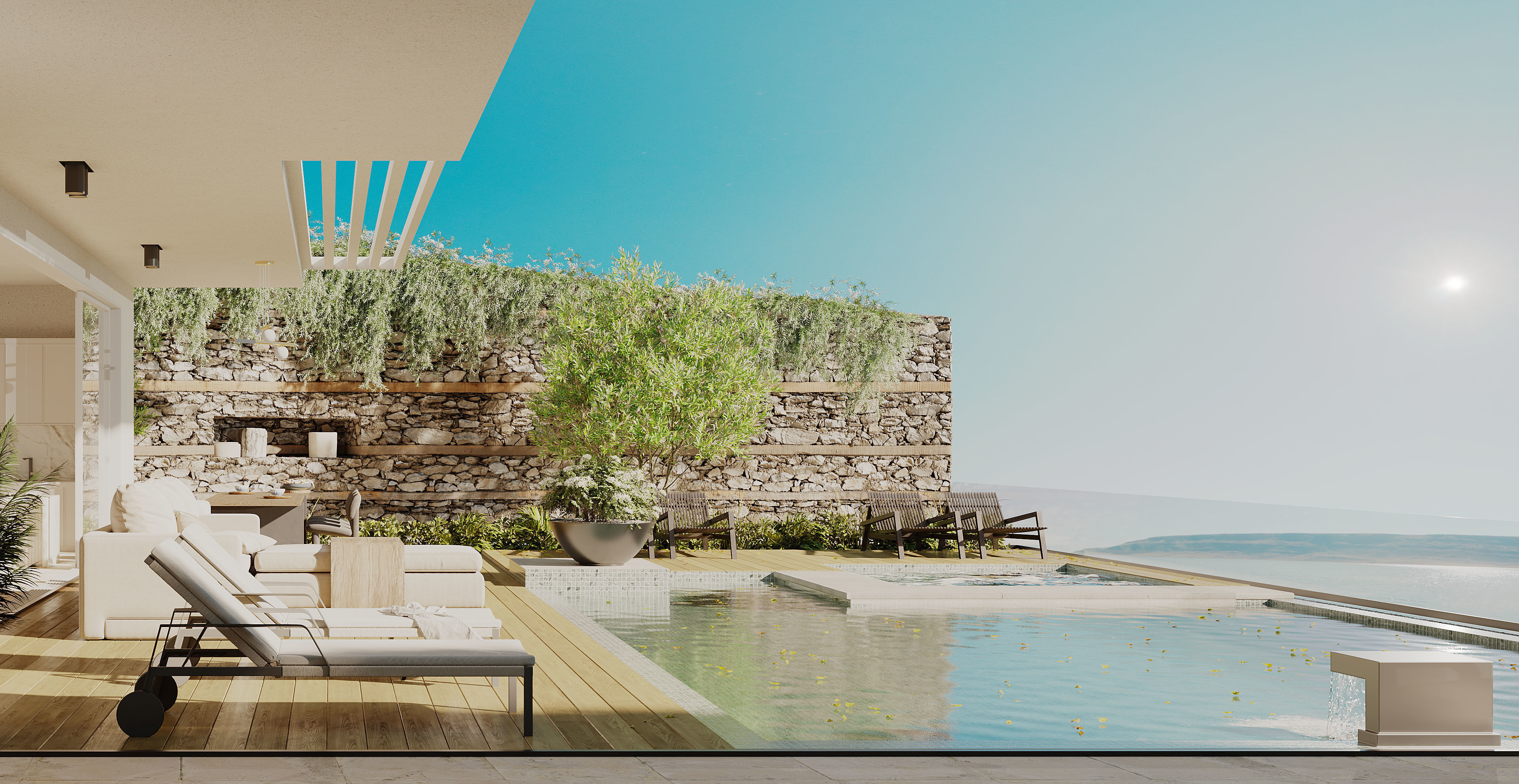 Terrace Pool 3D model_1