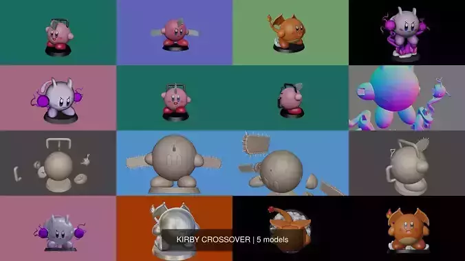 KIRBY CROSSOVER 3D Model Collection