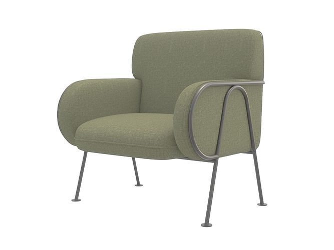 Armchair Wentment Velvet Accent Chair Free 3D model