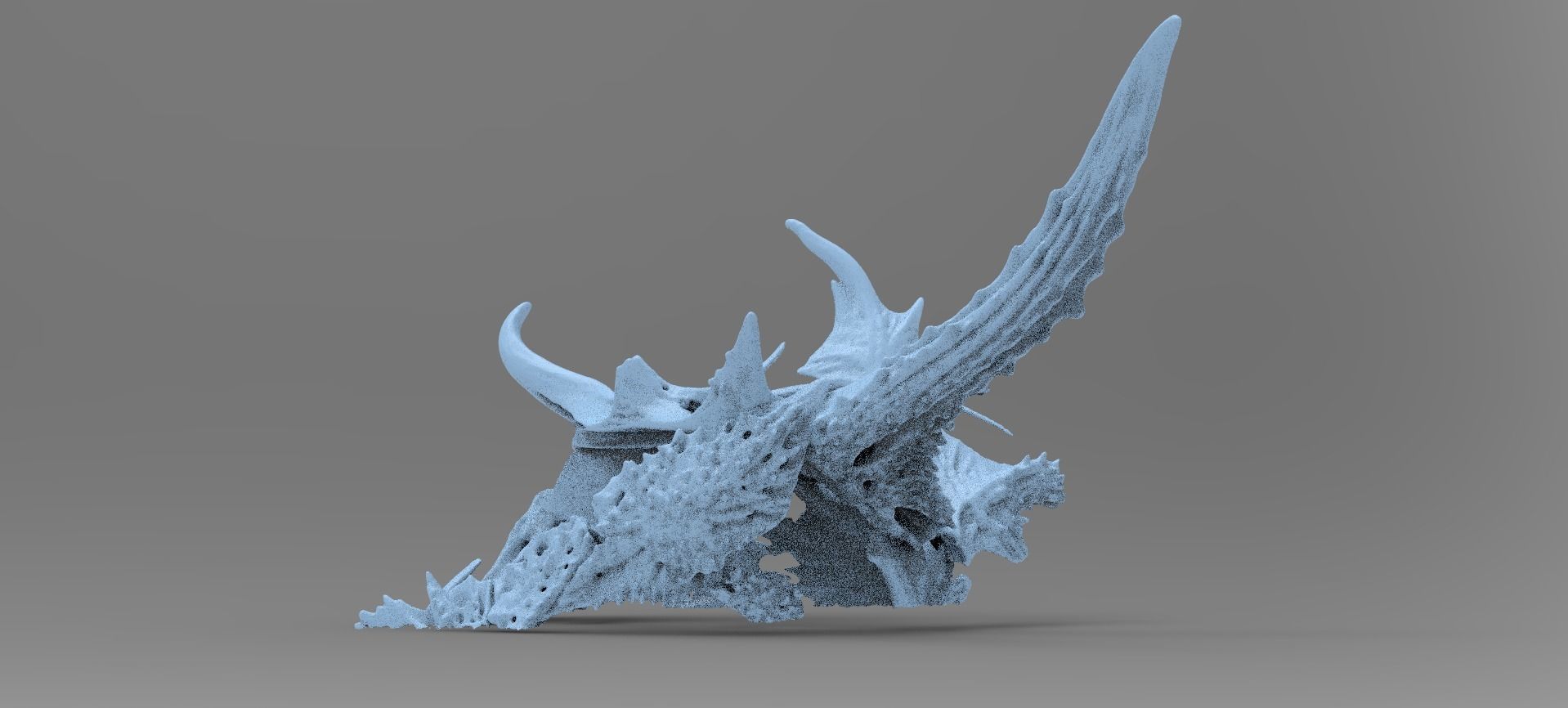 Alien Dragon God Bone Structure 13  3D model_2