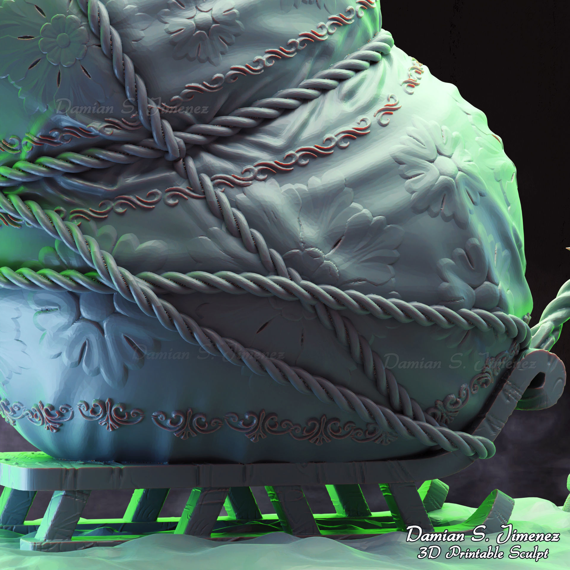 The Grinch  3D Sculpture stl 3D print model_11