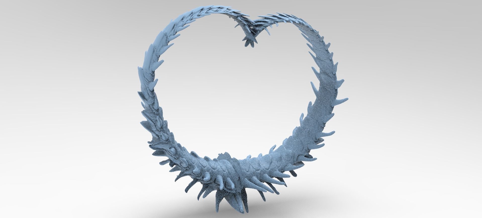 Alien Dragon Tail Heart 2 3D model_1
